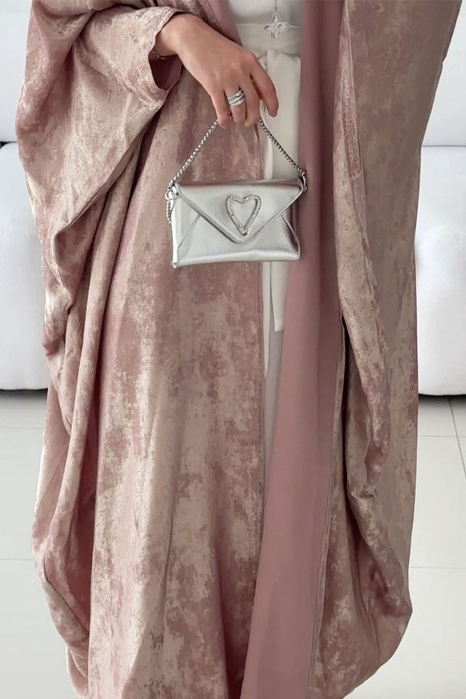 Lumira Elegant Open Abaya 796 – Pink