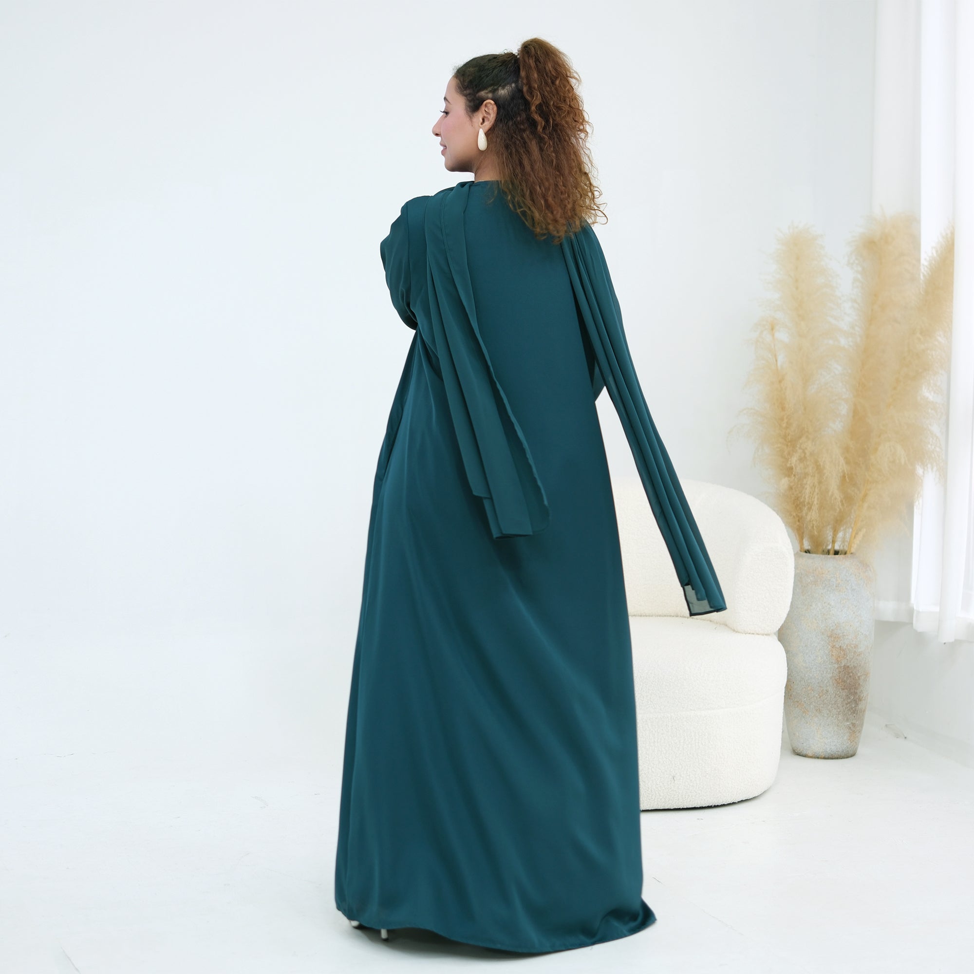 Long sleeved solid color plus size cardigan 1281+sleeveless inner layer 1266