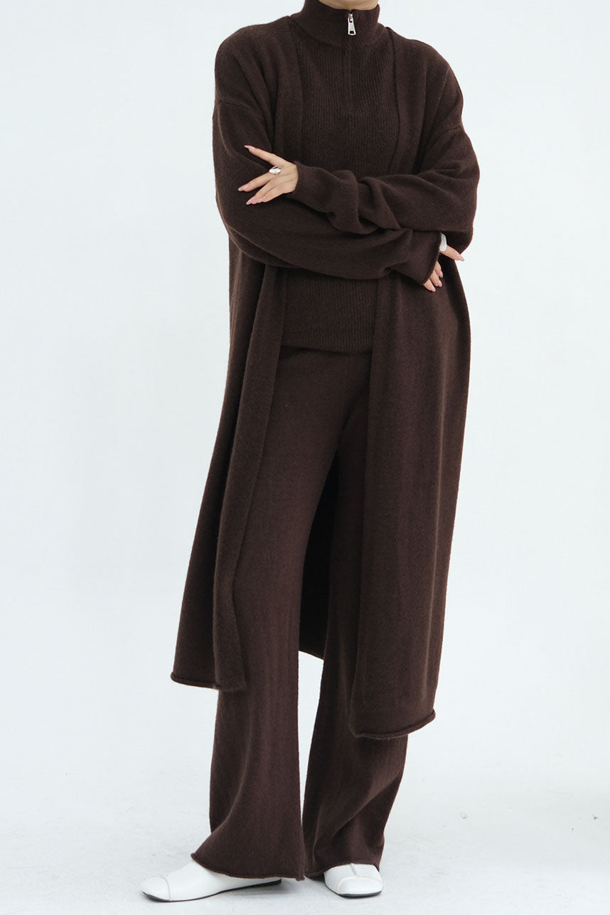 Calida Thick-Knit Modest Set 009 – Coffee