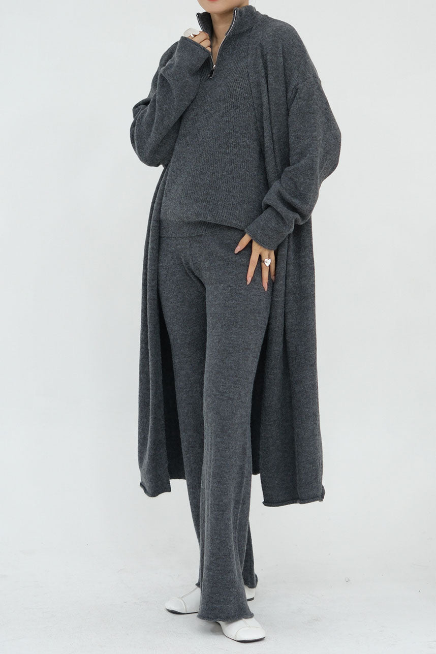 Calida Thick-Knit Modest Set 009 – Dark Gray