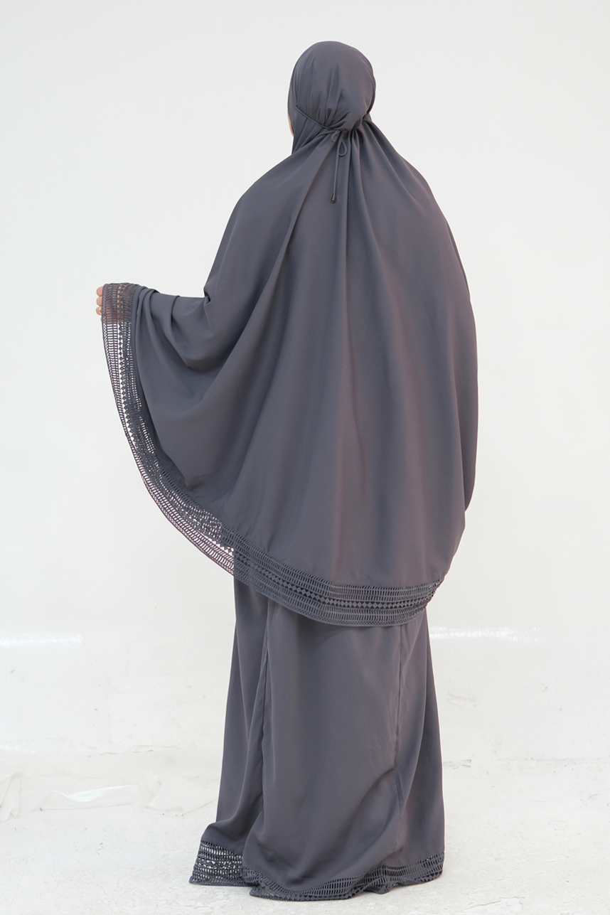 Azura Breathable Fabric Modest Prayer Set 956 – Charcoal
