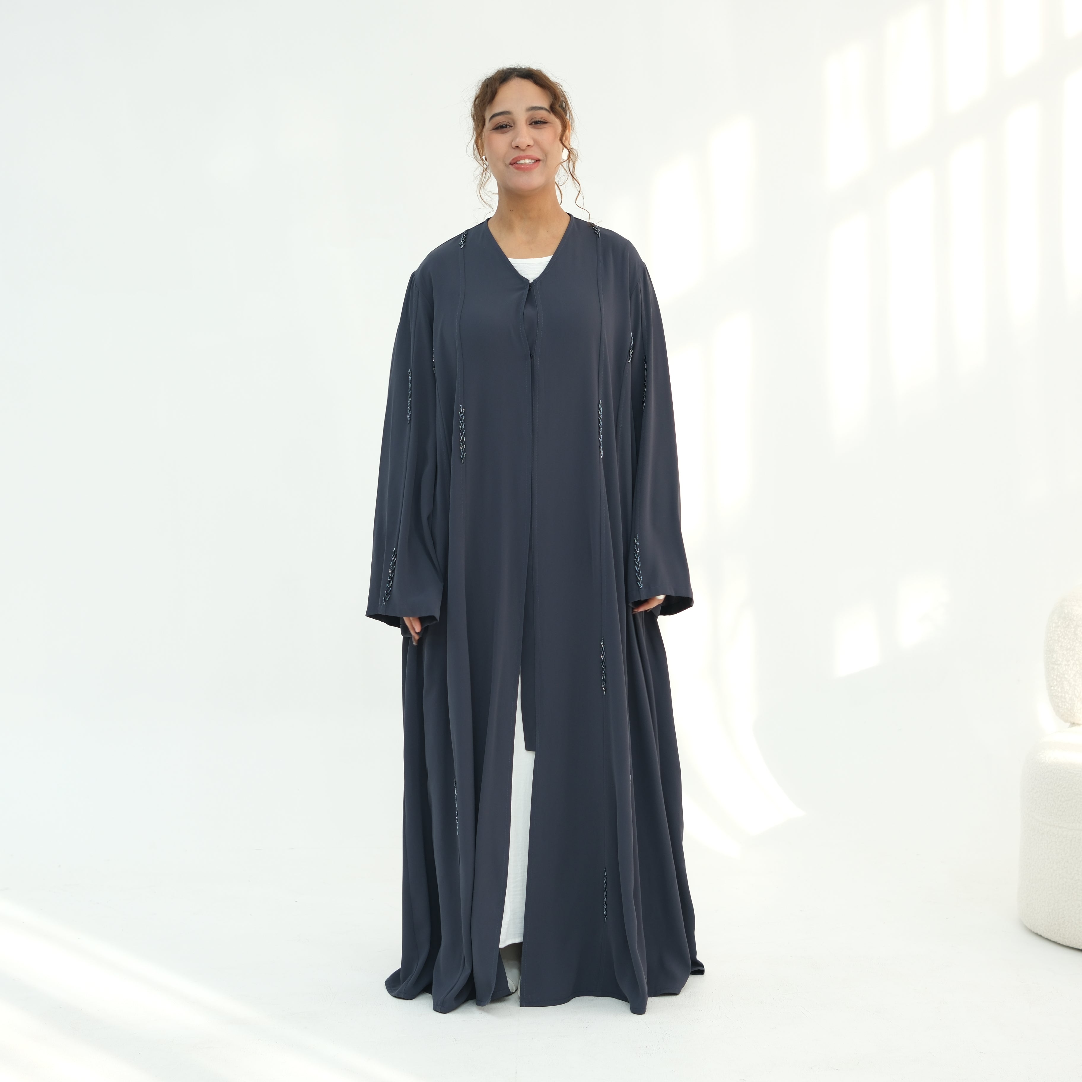 Loriya Large Size Long-Sleeve Handmade Beaded Cardigan LR1106 - Meliza