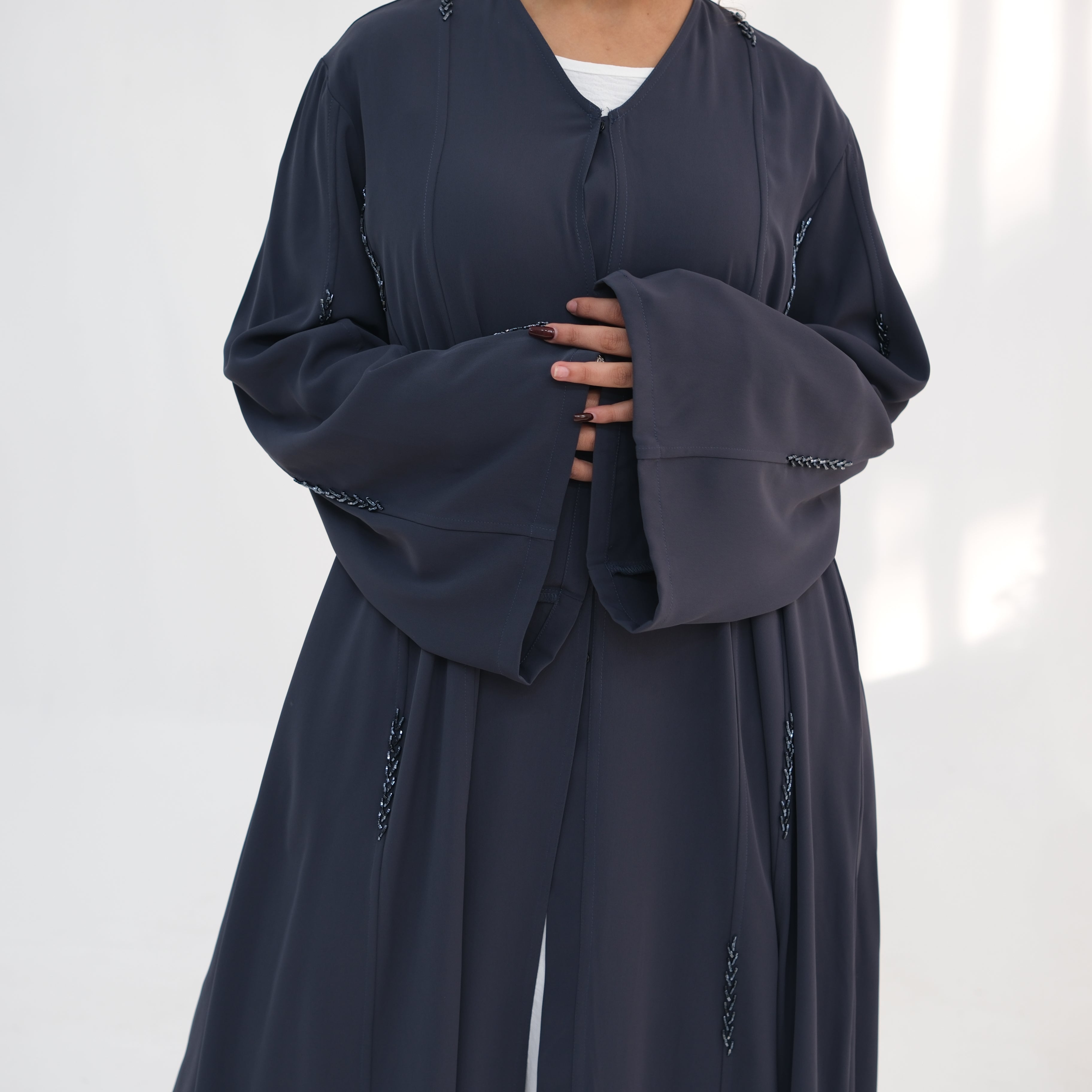 Loriya Large Size Long-Sleeve Handmade Beaded Cardigan LR1106 - Meliza