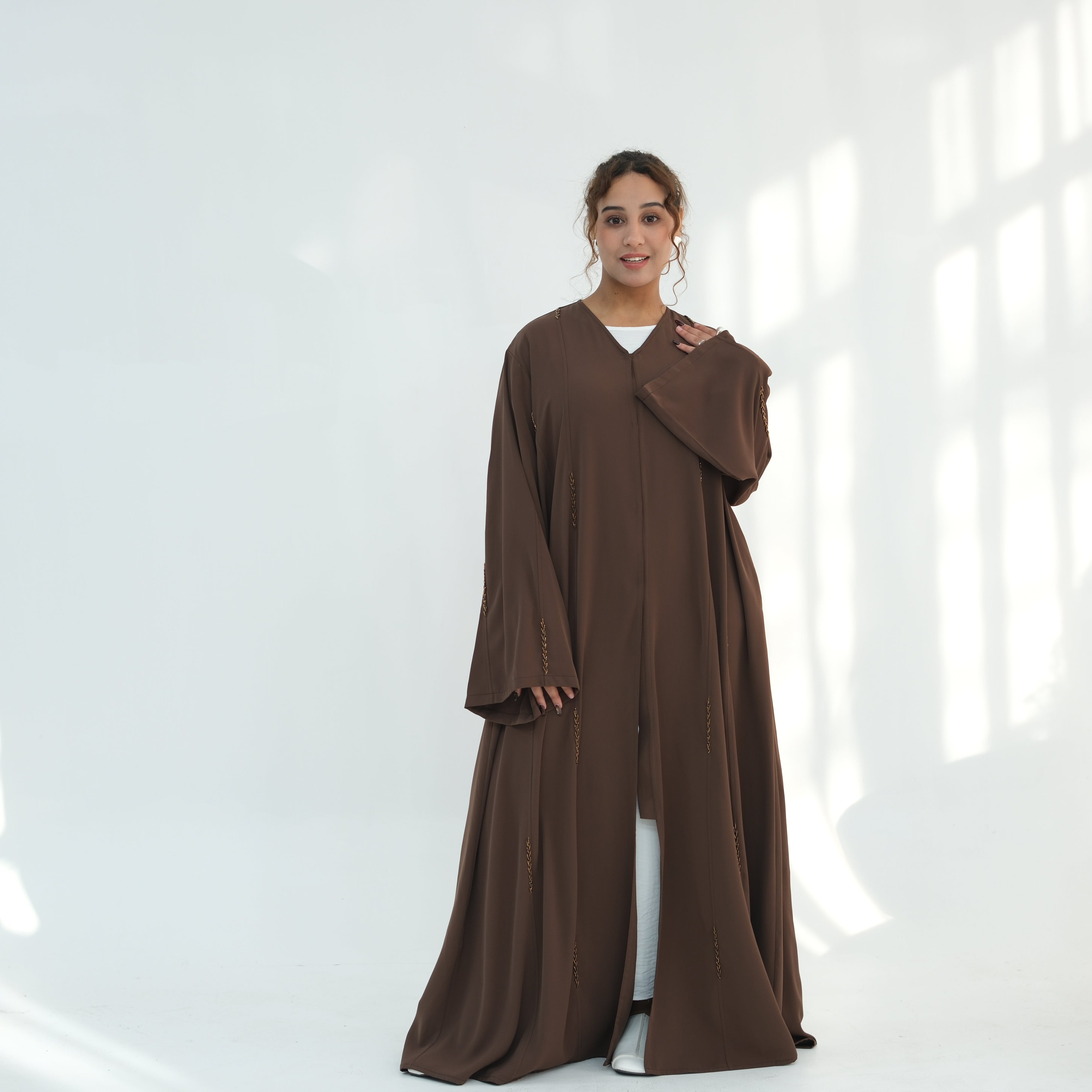 Loriya Large Size Long-Sleeve Handmade Beaded Cardigan LR1106 - Meliza