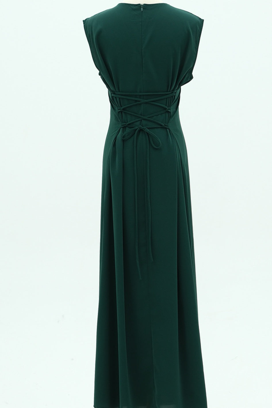 Meher Solid Nida Sleeveless Inner Abaya 1003 - Dark Green