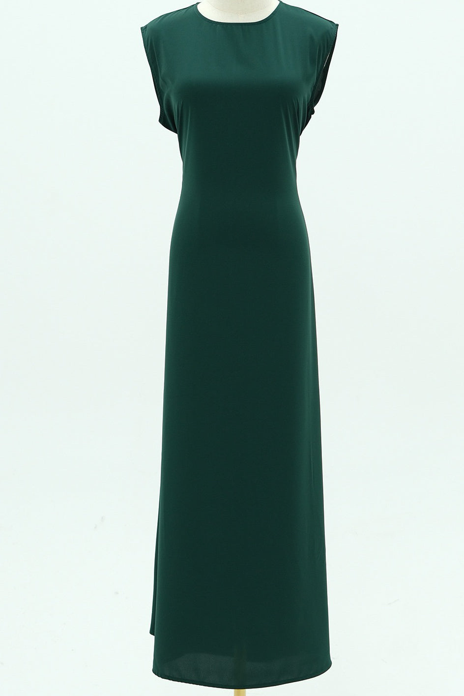 Meher Solid Nida Sleeveless Inner Abaya 1003 - Dark Green