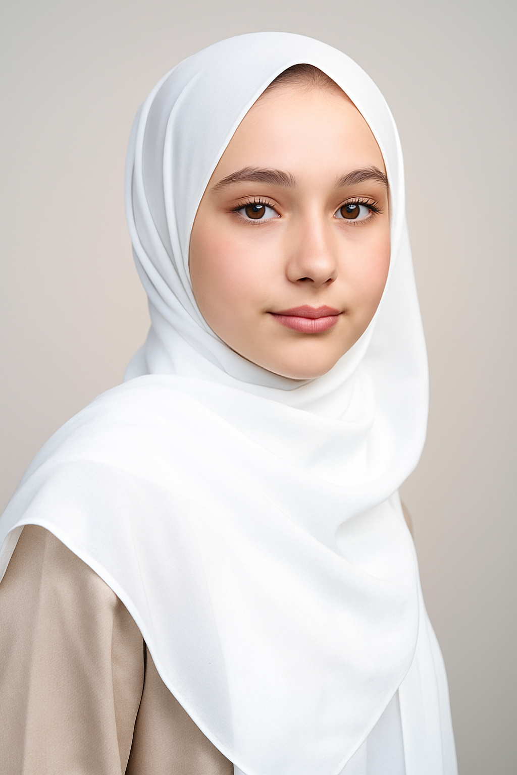 Plain Chiffon Hijab -White