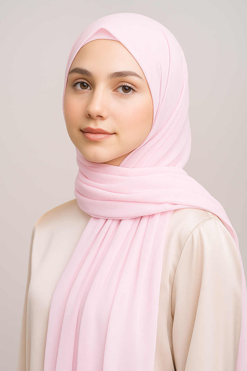 Plain Chiffon Hijab - Pink