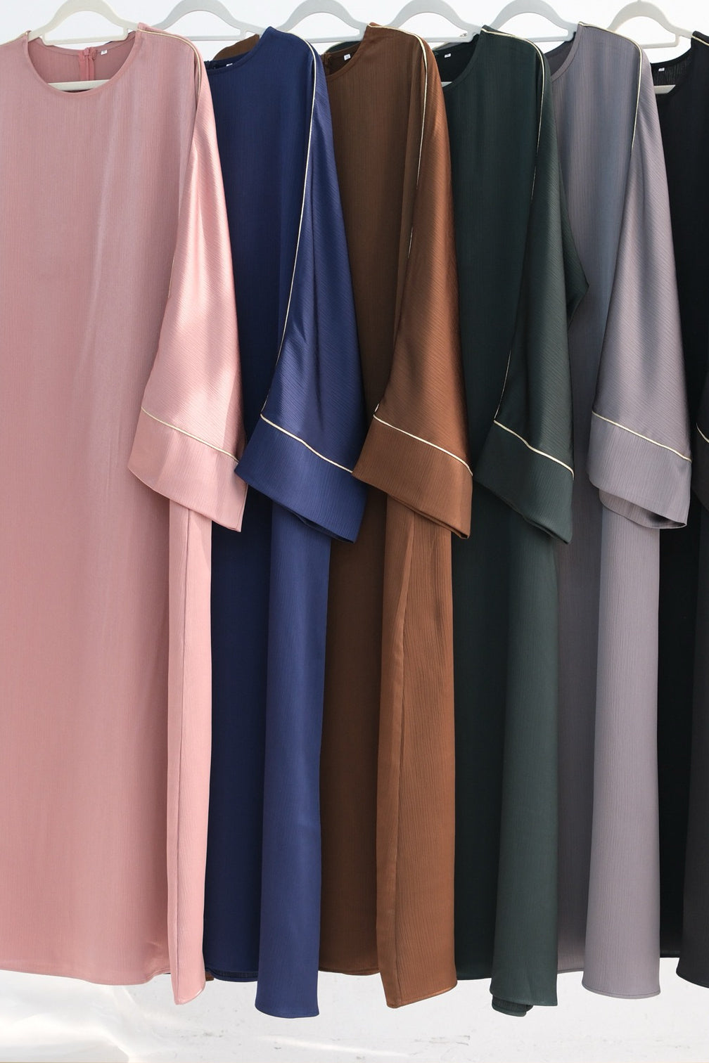 Inaya Trimmed Maxi Dress Abaya 937 - Dark Blue