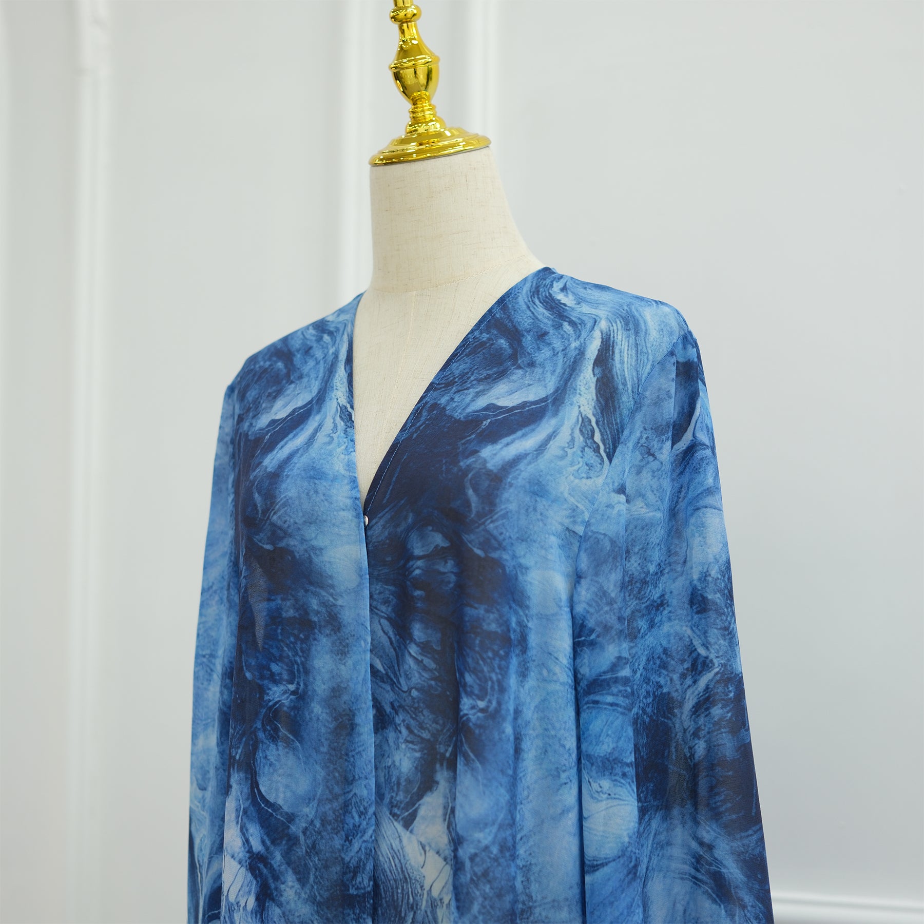 Loriya floral print cardigan + scarf, two pieces, LR1030
