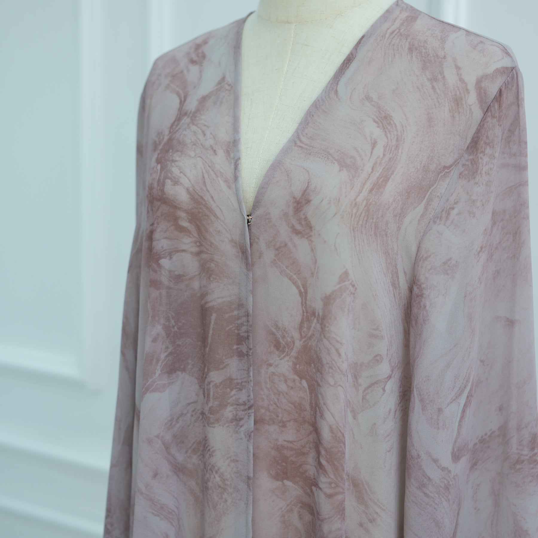 Loriya floral print cardigan + scarf, two pieces, LR1030