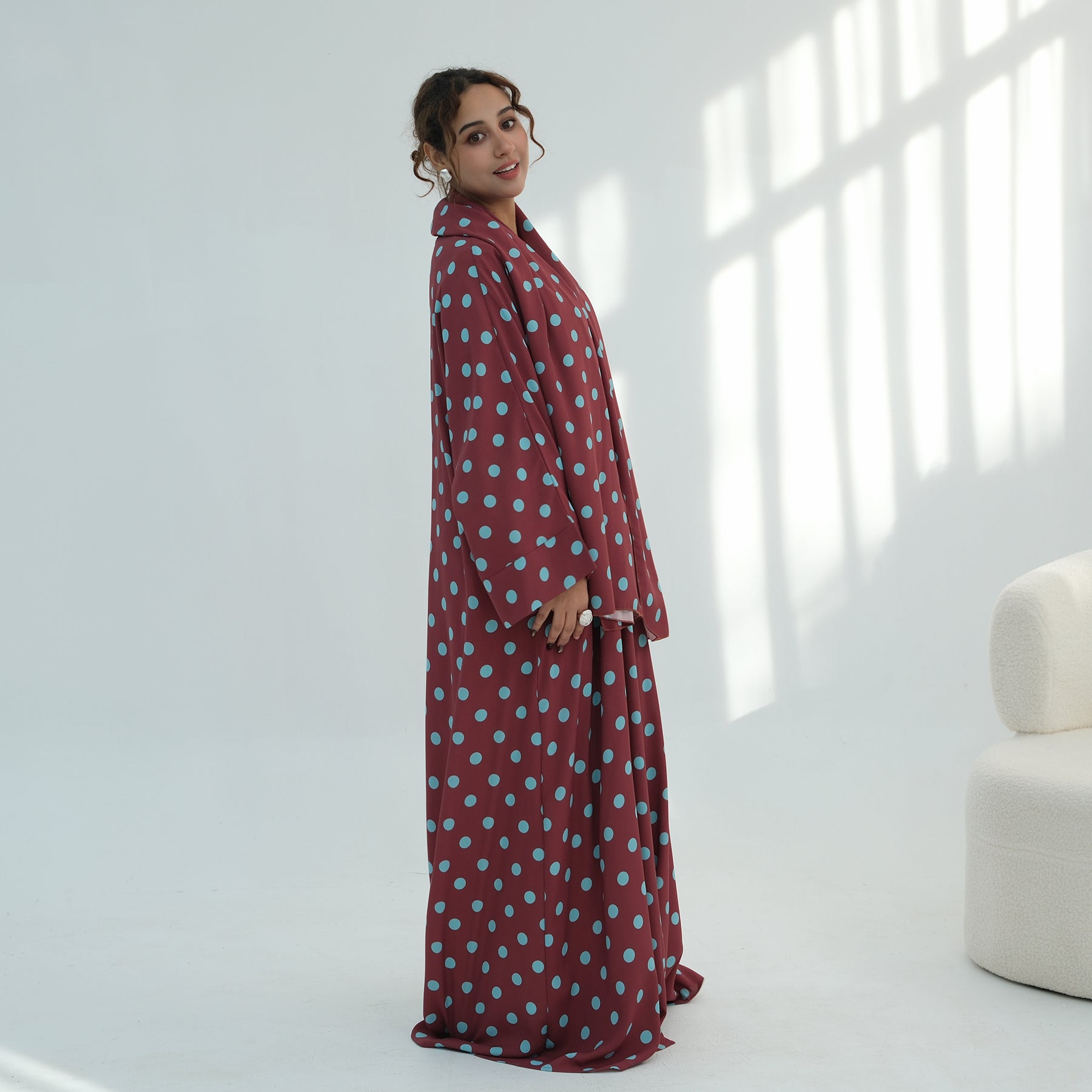 Loriya gorgeous wave cardigan + scarf two-piece set LR1119