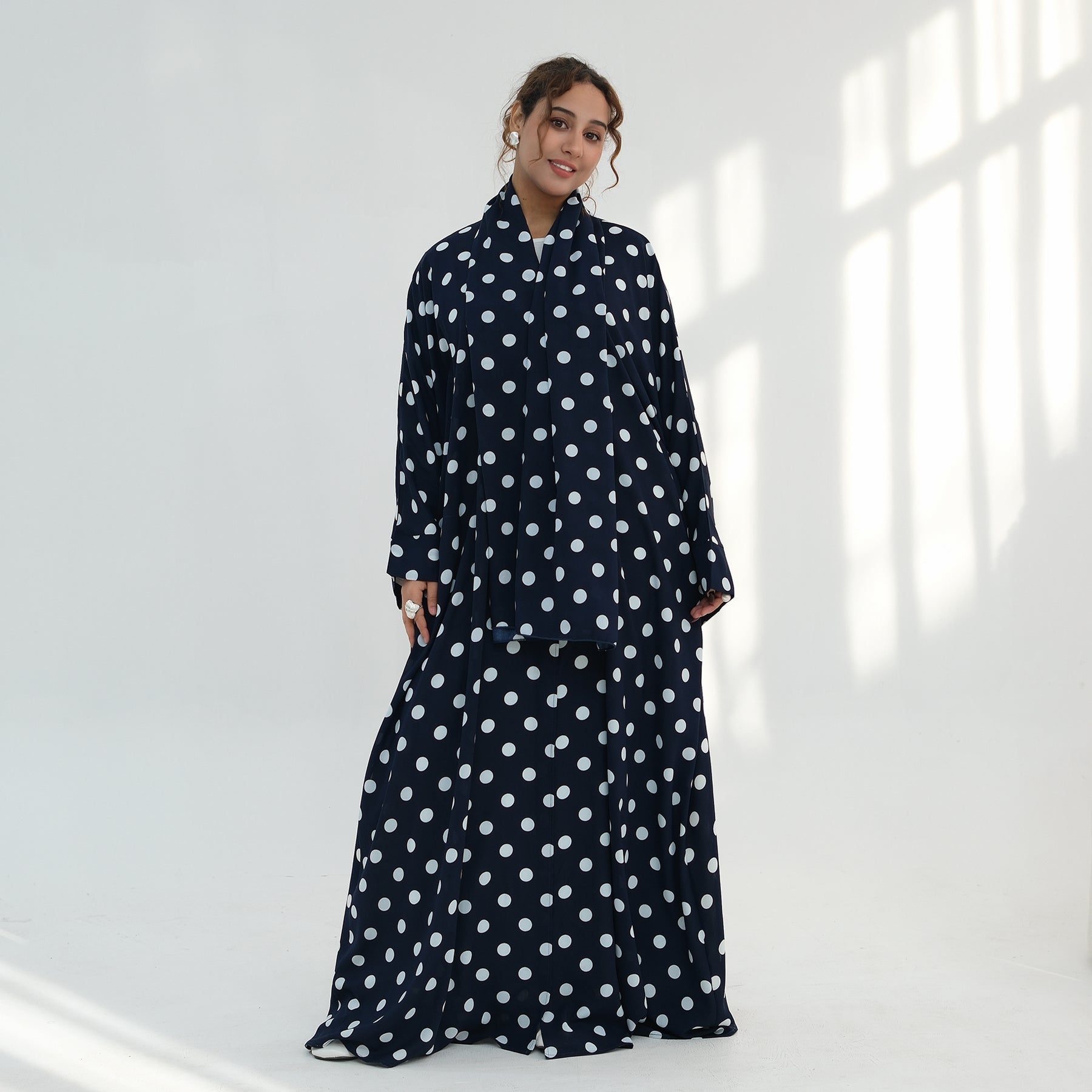 Loriya gorgeous wave cardigan + scarf two-piece set LR1119
