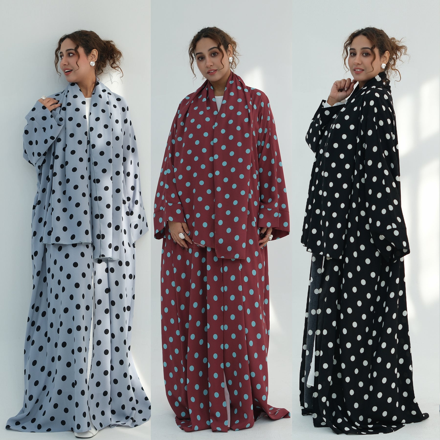 Loriya gorgeous wave cardigan + scarf two-piece set LR1119