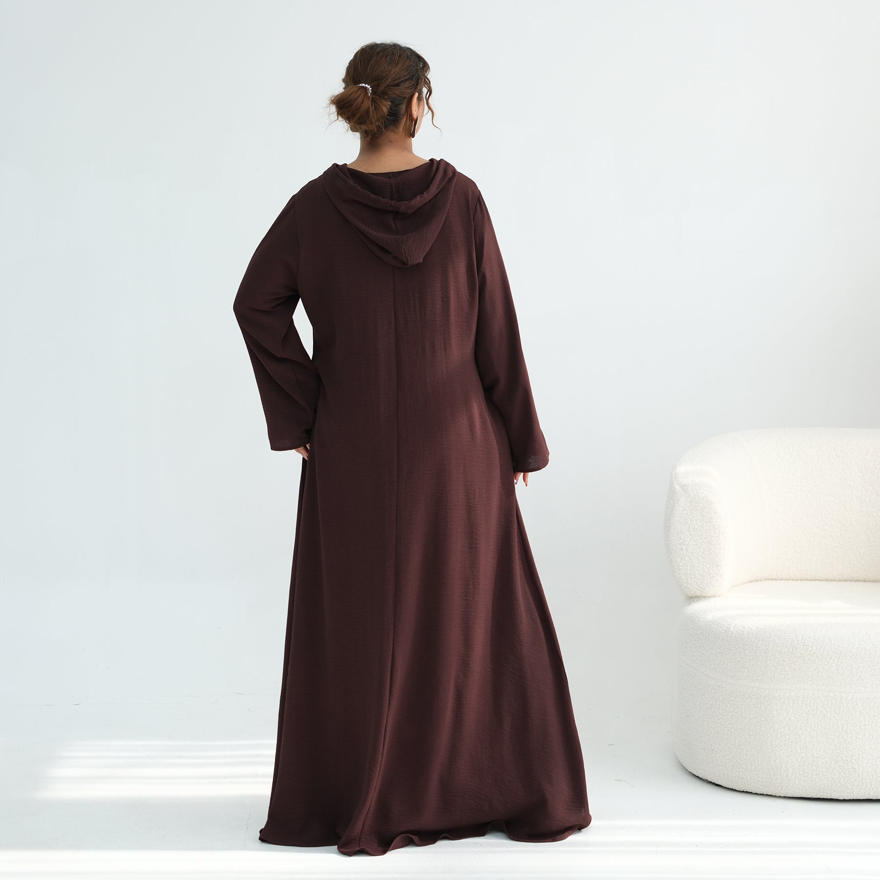 Loriya casual loose large-size hooded dress LR1159