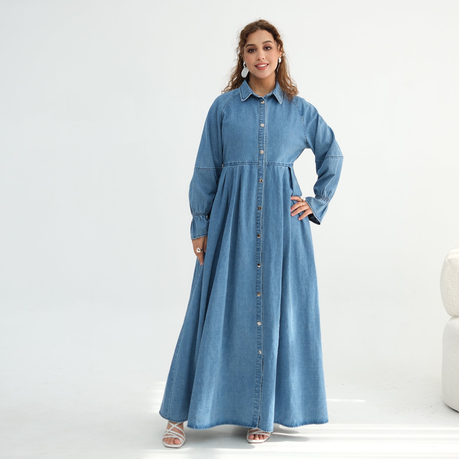 Real shot, denim dress 1164