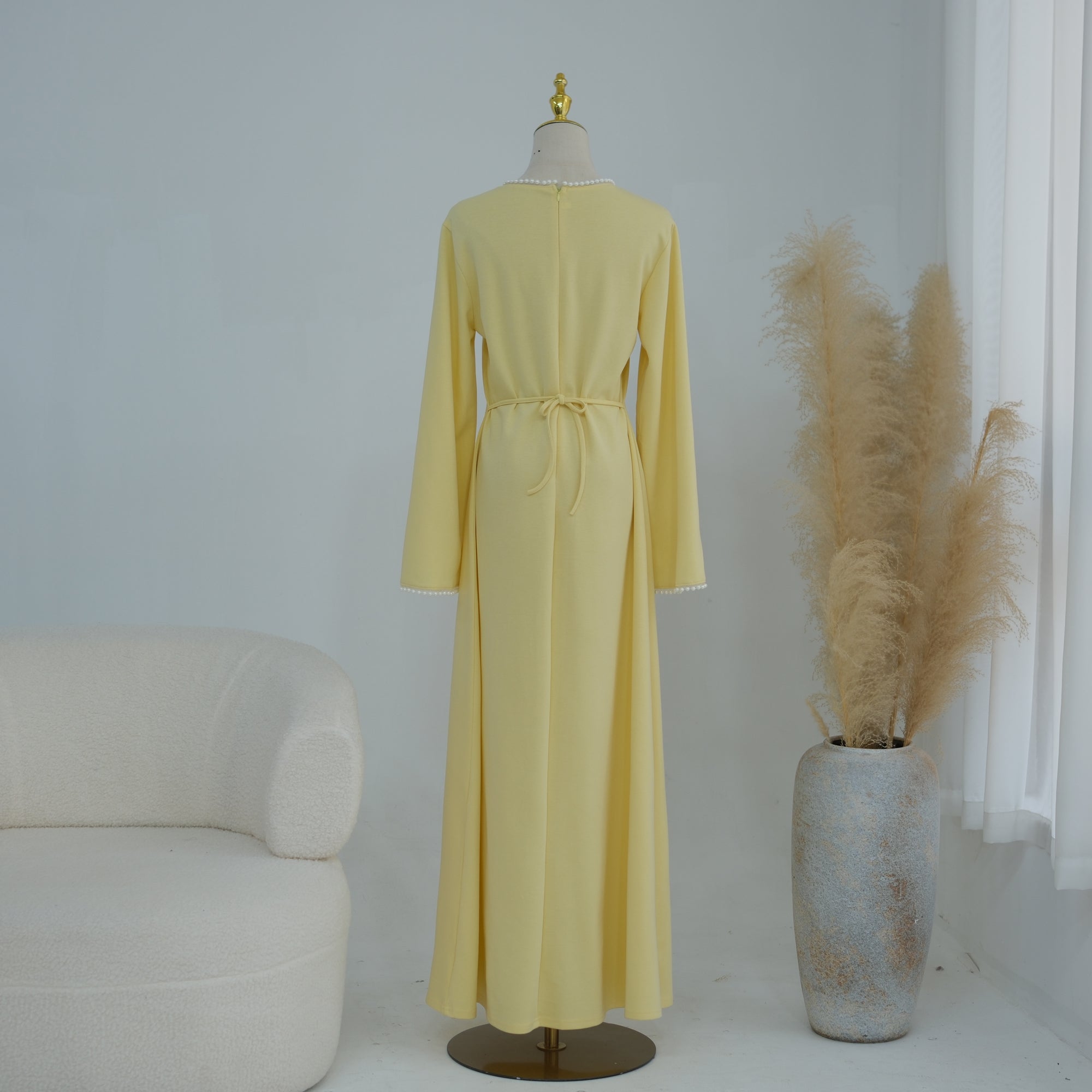 Loriya beaded shawl + long-sleeved dress LR1167