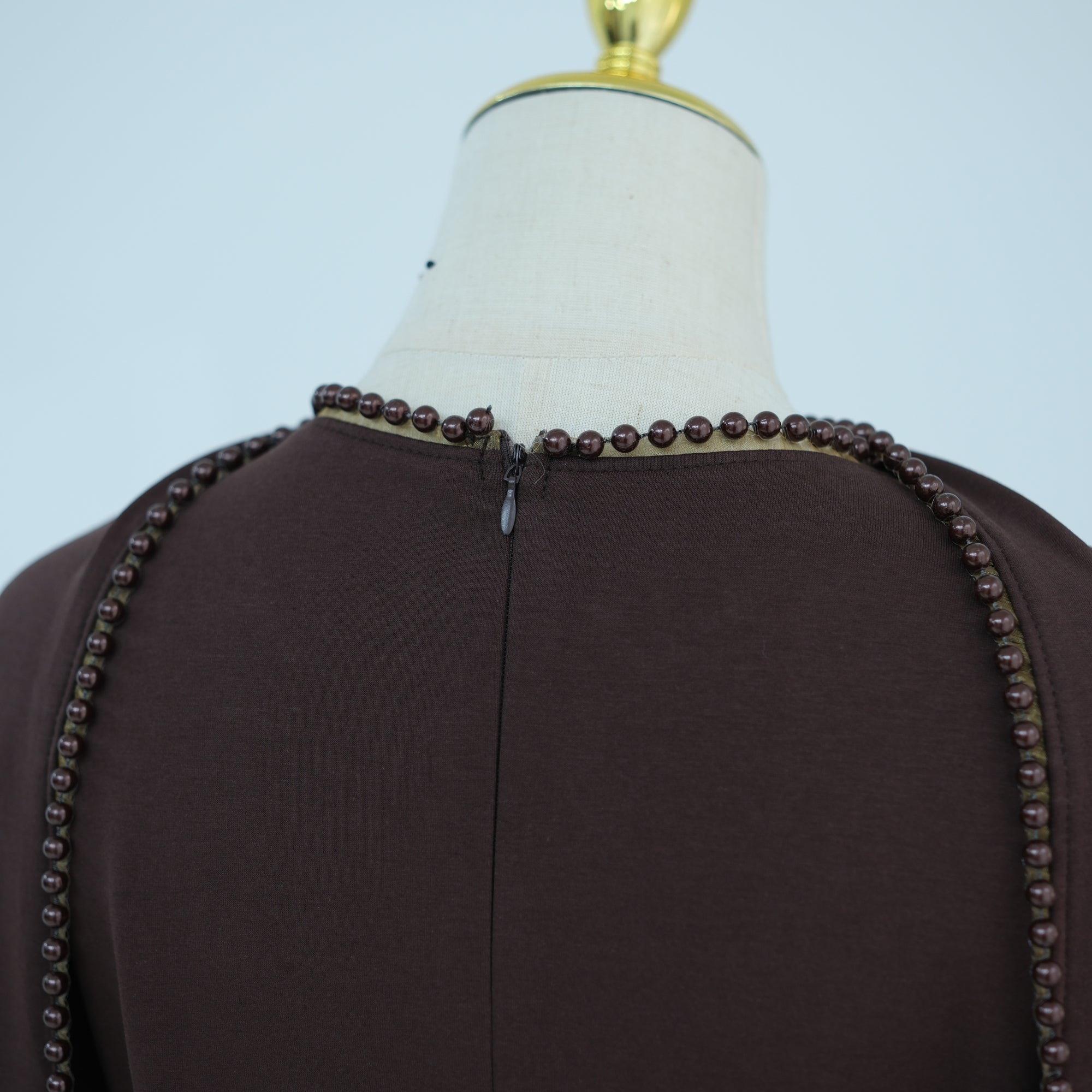 Loriya beaded shawl + long-sleeved dress LR1167
