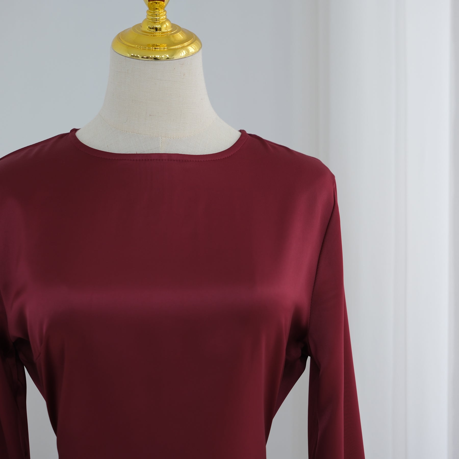 Large-size long-sleeved fashion lace patchwork long top LR1180