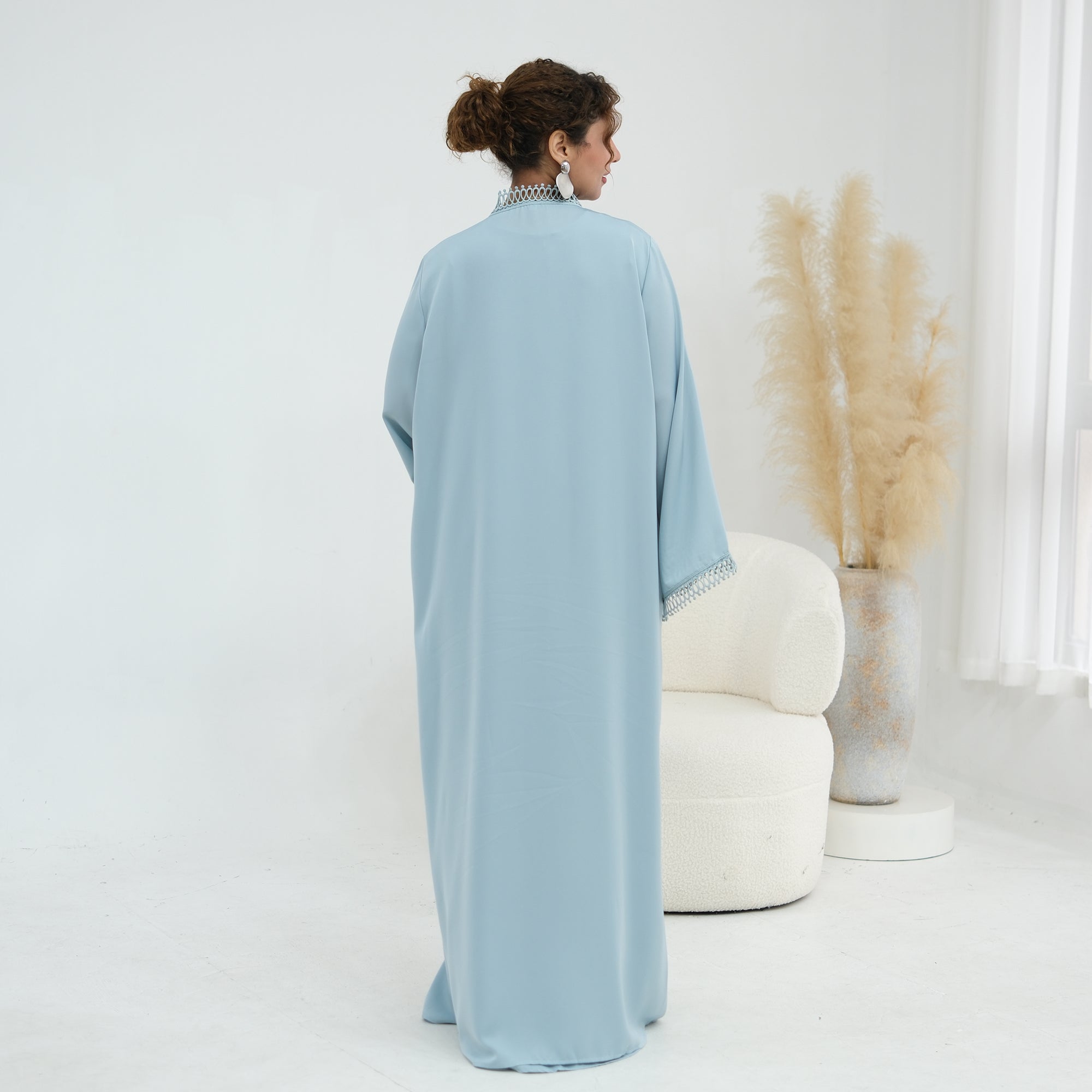 Stylish large-size lace-trimmed cardigan + two-piece set LR1182 as an undergarment