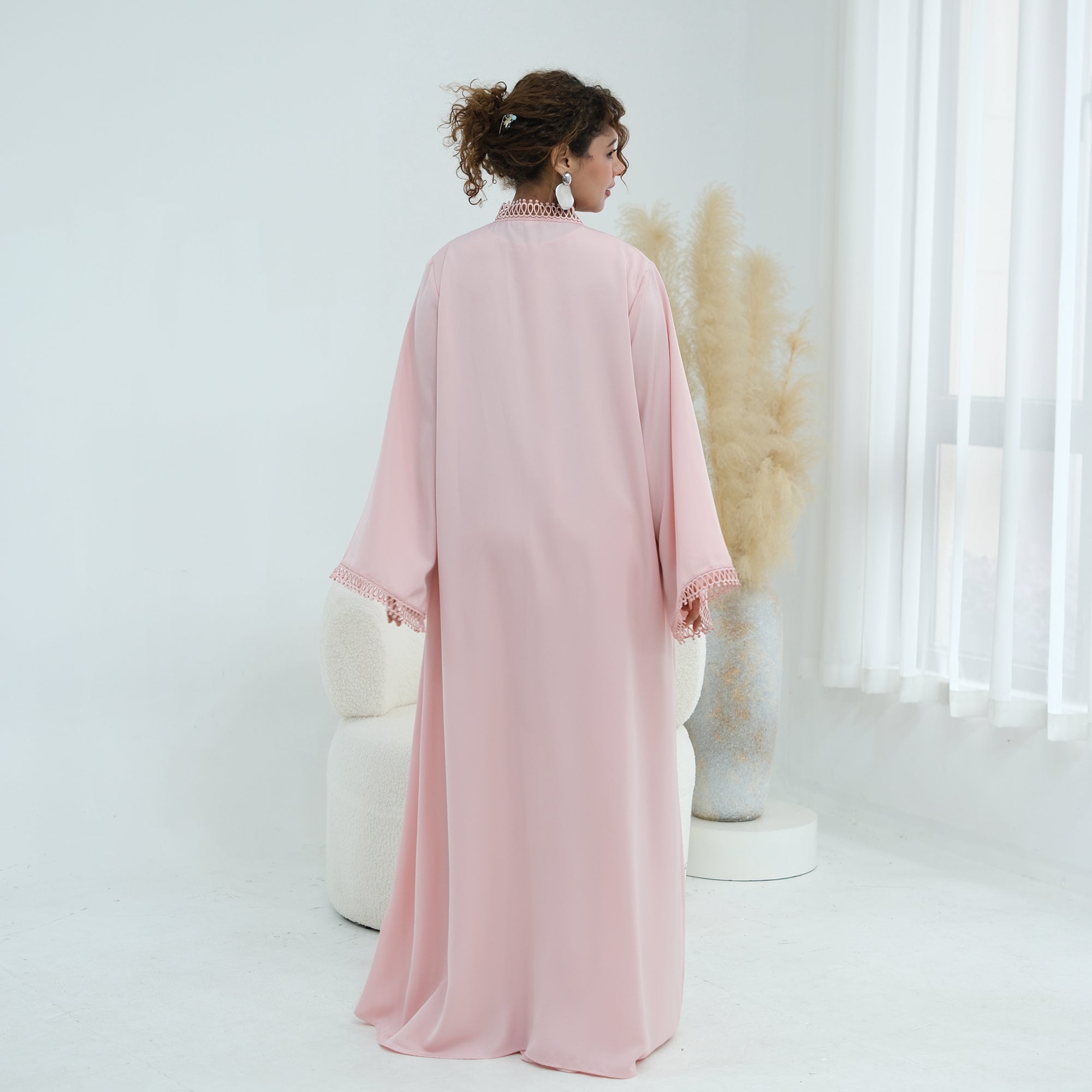 Stylish large-size lace-trimmed cardigan + two-piece set LR1182 as an undergarment