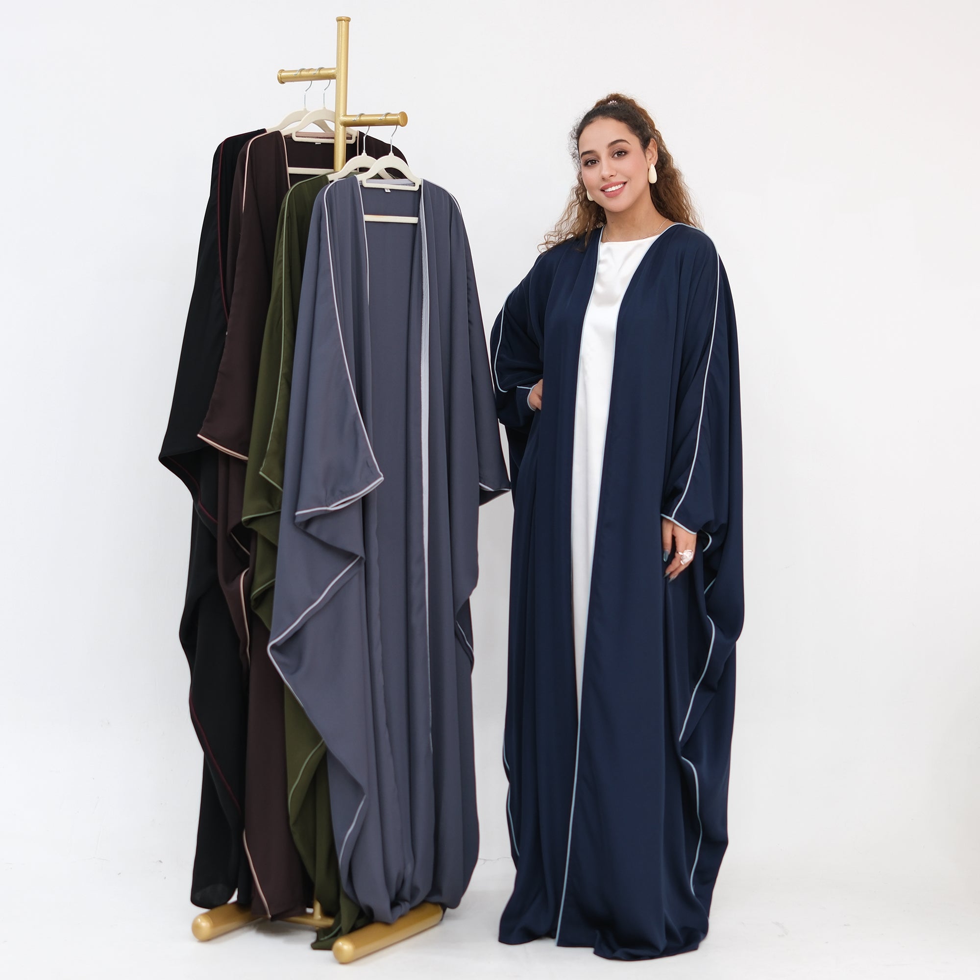 Wide-cut cardigan, long robe, cross-border wholesale, LR1193