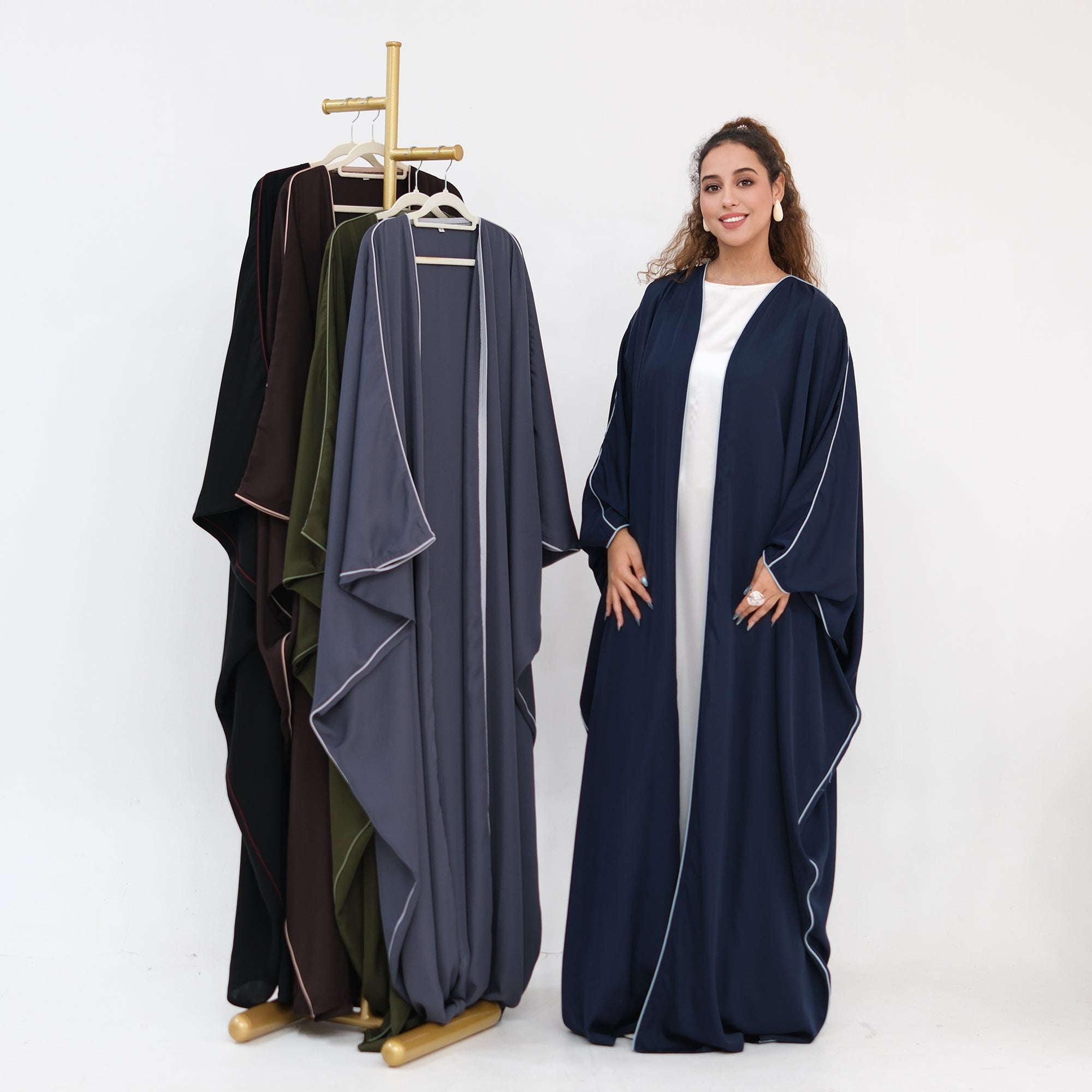 Wide-cut cardigan, long robe, cross-border wholesale, LR1193