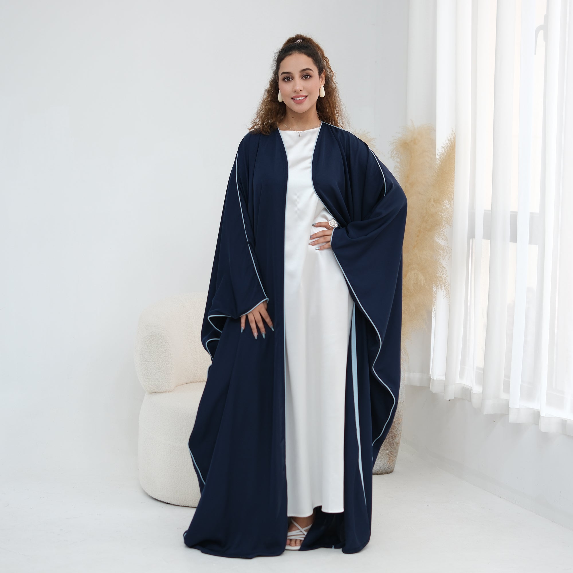 Wide-cut cardigan, long robe, cross-border wholesale, LR1193