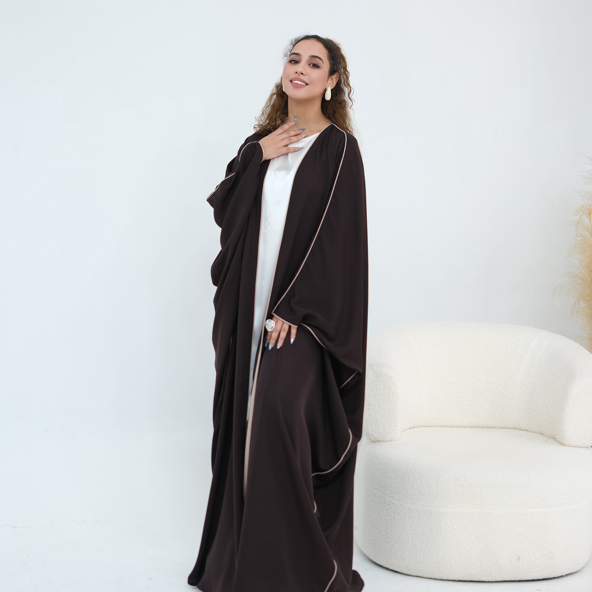 Wide-cut cardigan, long robe, cross-border wholesale, LR1193