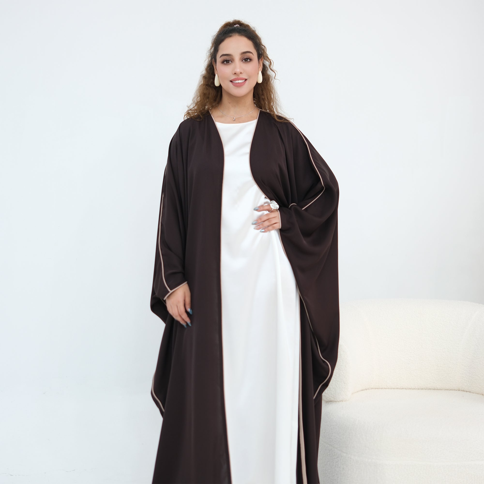 Wide-cut cardigan, long robe, cross-border wholesale, LR1193