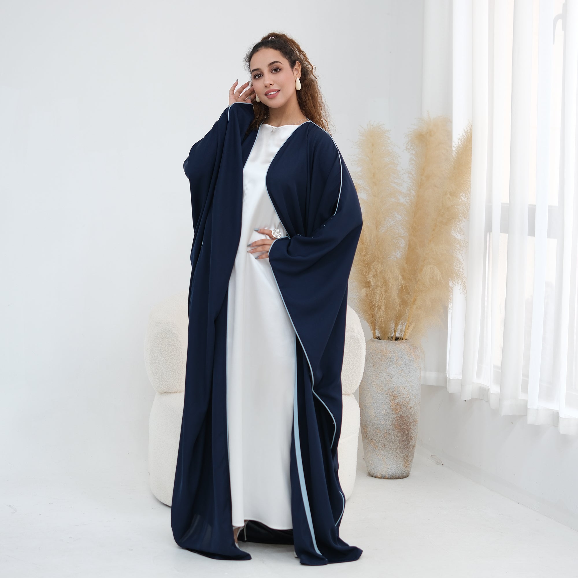 Wide-cut cardigan, long robe, cross-border wholesale, LR1193