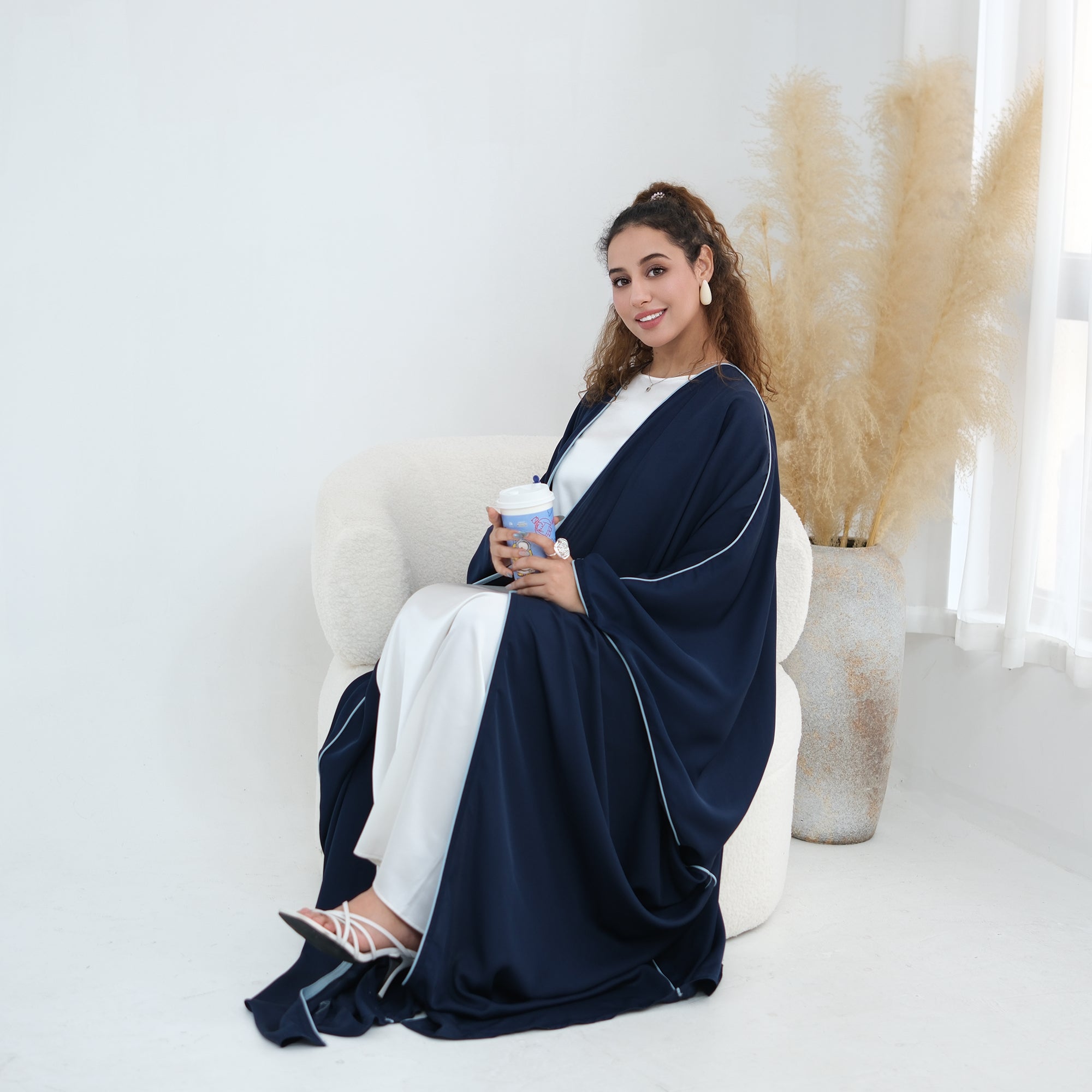 Wide-cut cardigan, long robe, cross-border wholesale, LR1193