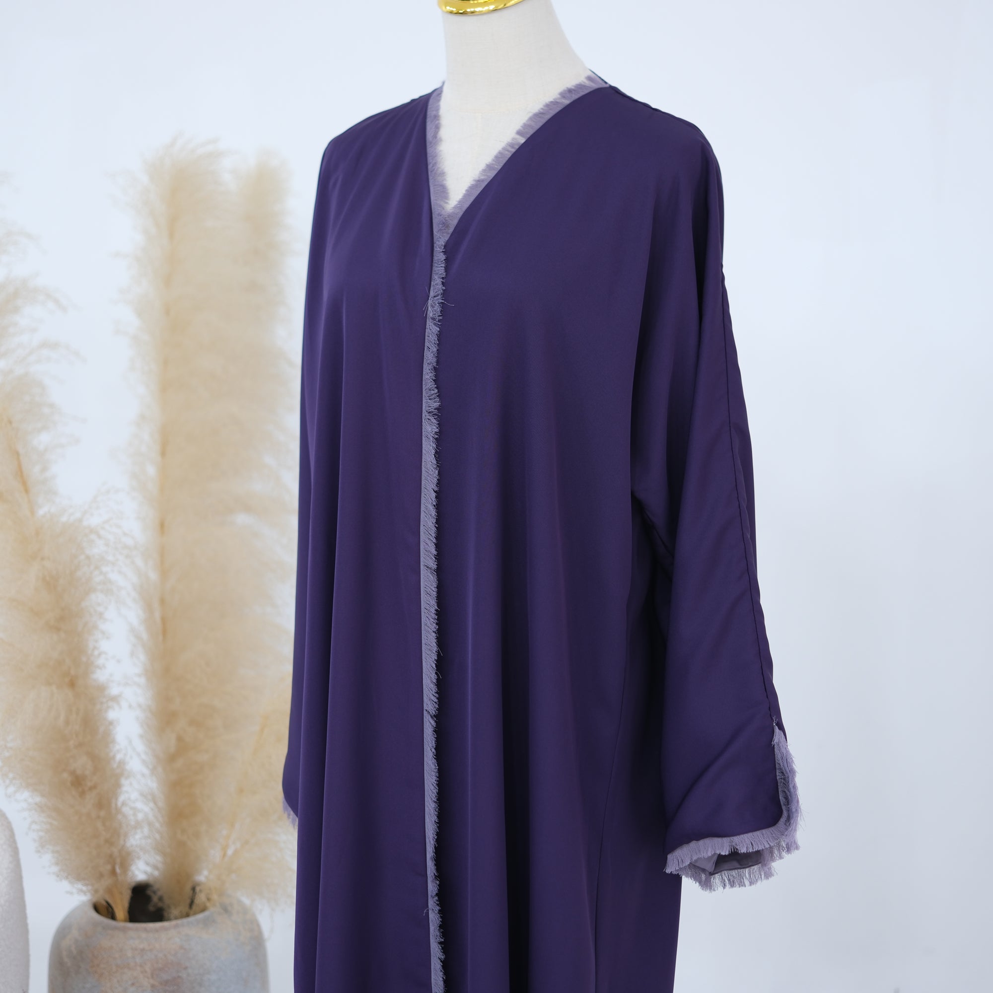 Two-way reversible double-layer loose cardigan + scarf two-piece set LR1194