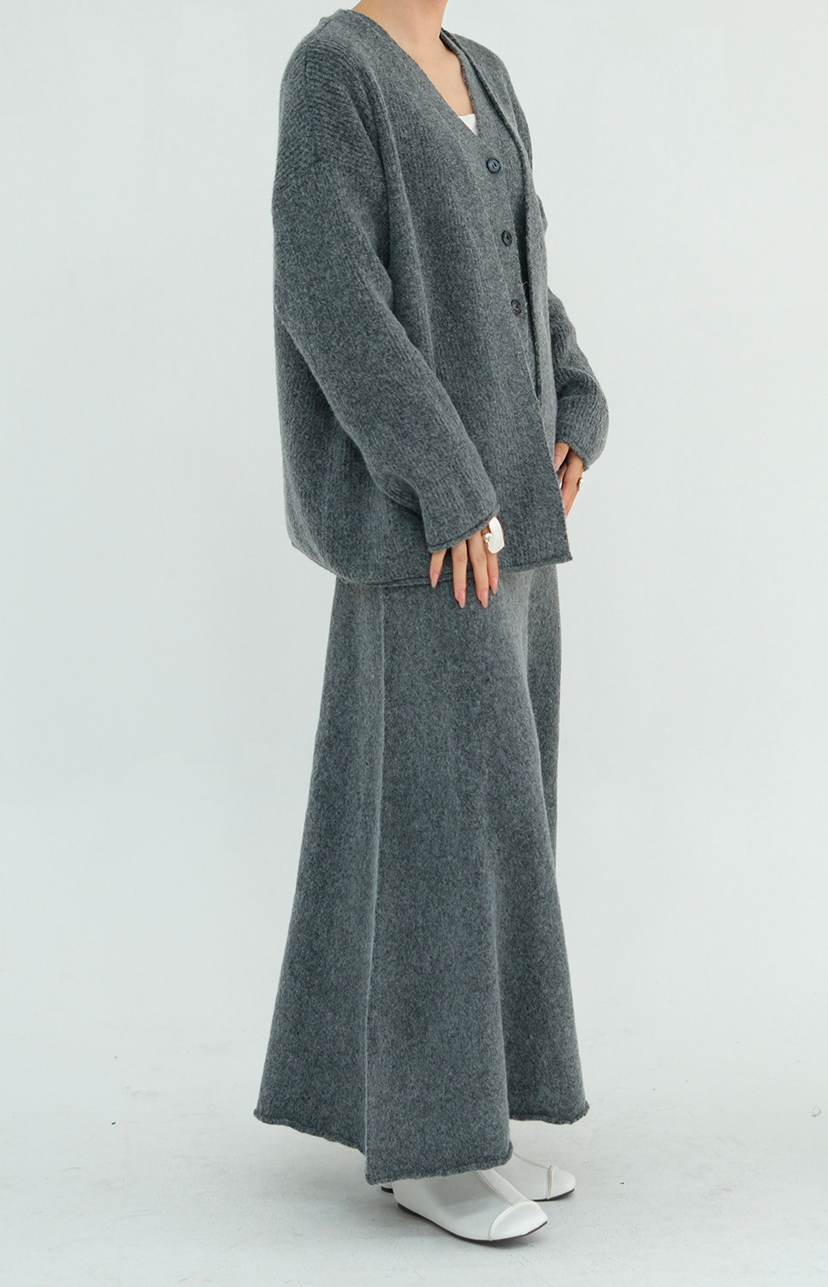 Hearth Soft-Knit Modest Three-Piece Set 010 – Charcoal Grey