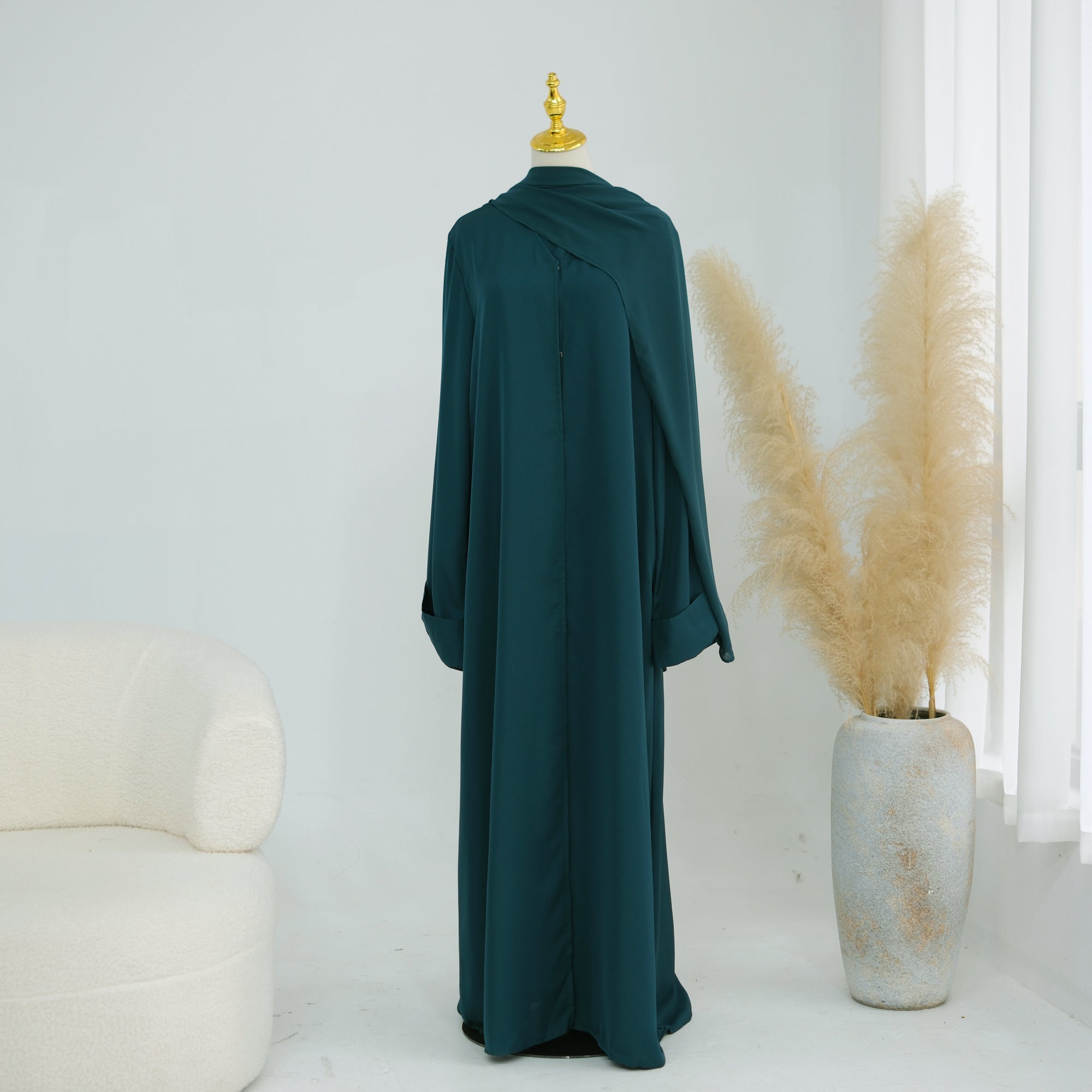 Long sleeved solid color plus size cardigan 1281+sleeveless inner layer 1266