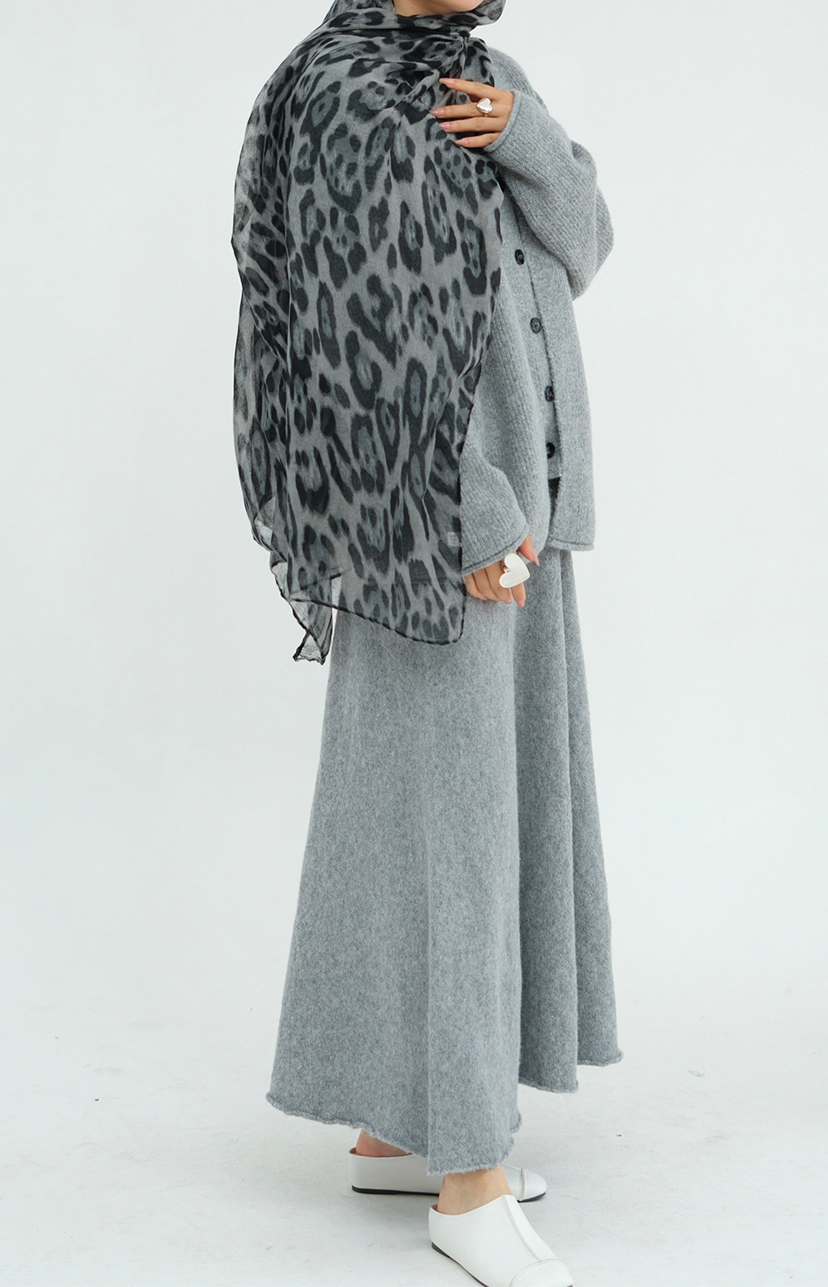 Hearth Soft-Knit Modest Three-Piece Set 010 – Light Grey
