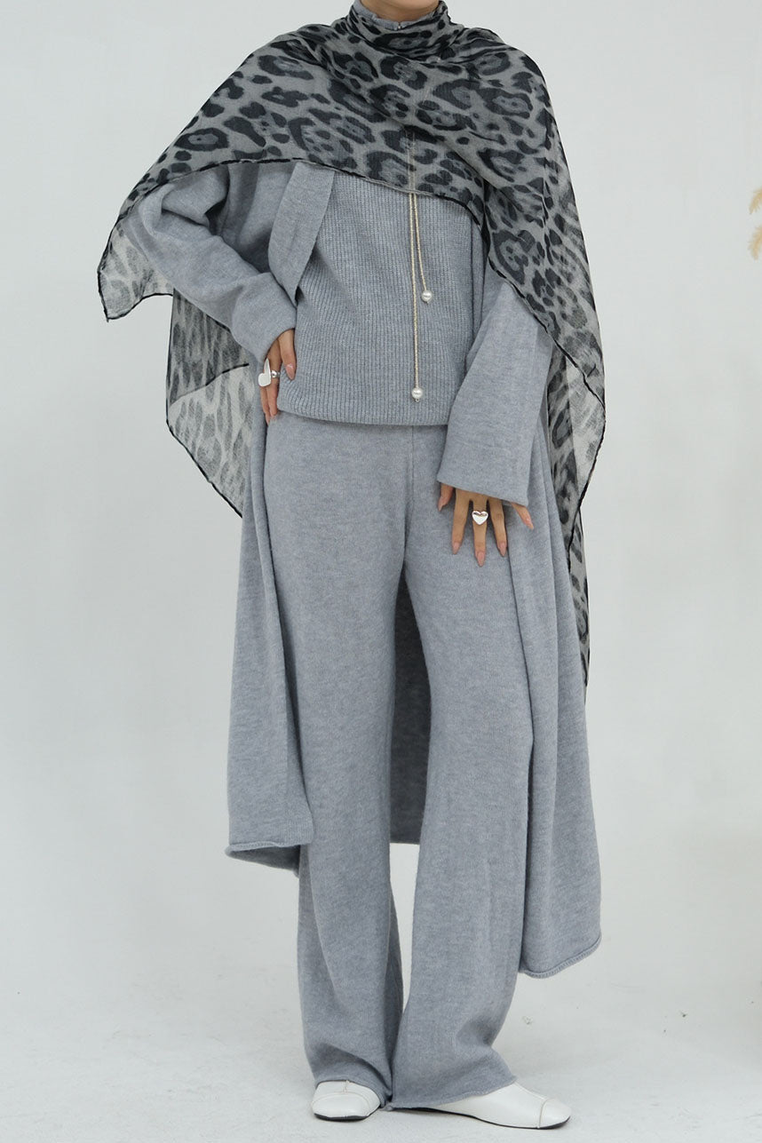 Calida Thick-Knit Modest Set 009 – Light Gray