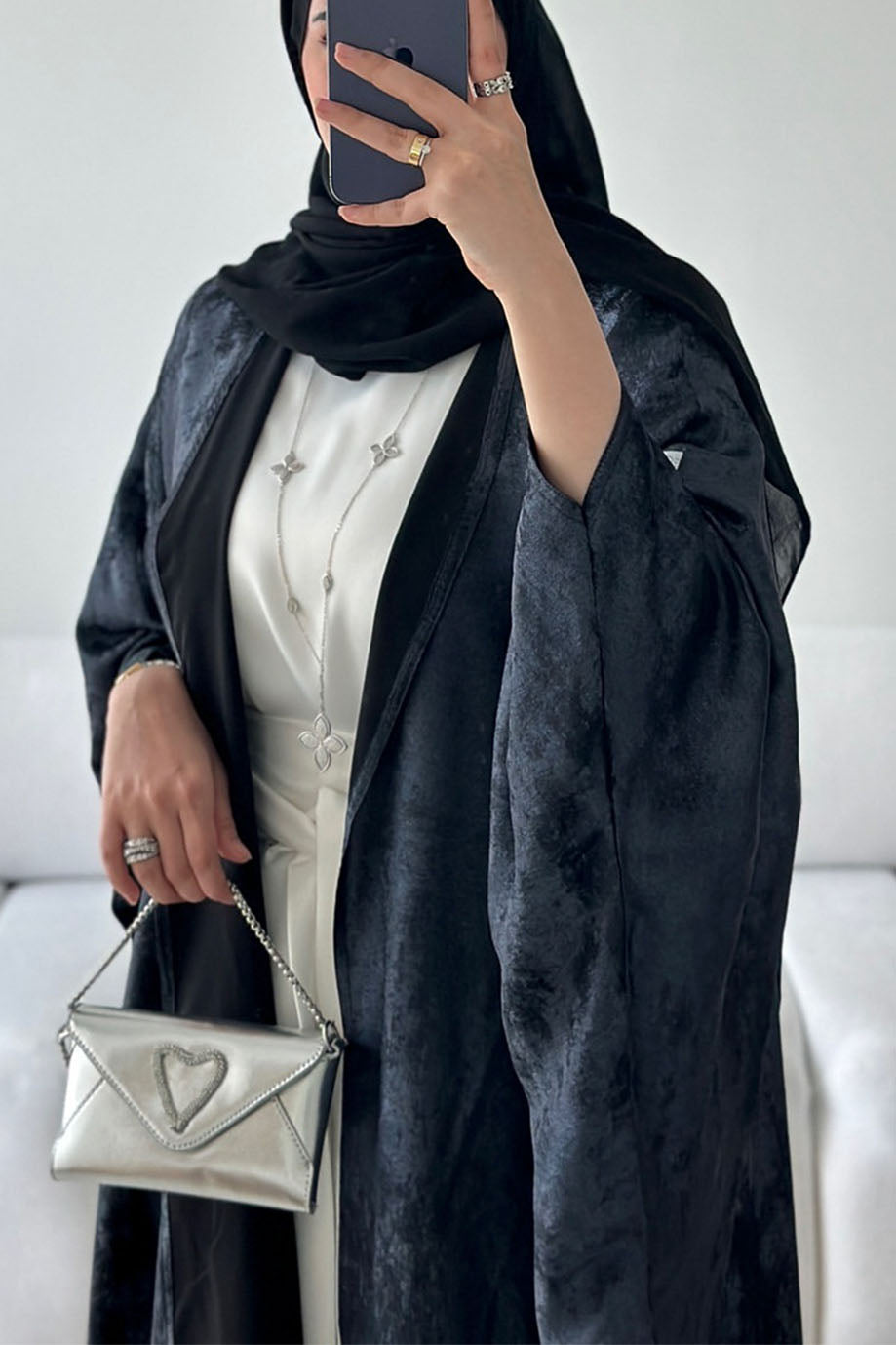 Lumira Elegant Open Abaya 796 –  Black