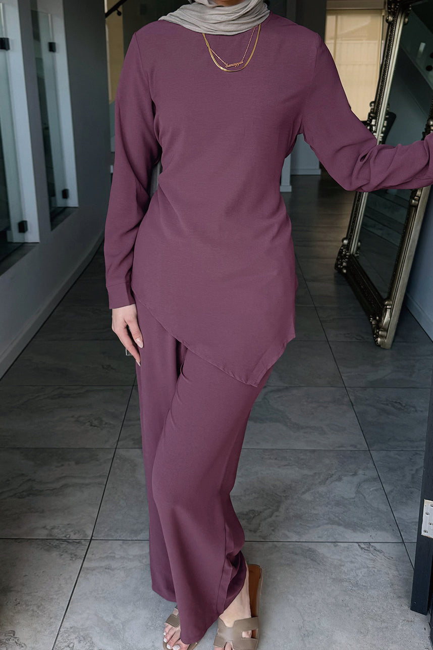 Novelle Relaxed Modest Lounge Ensemble 1089 – Plum