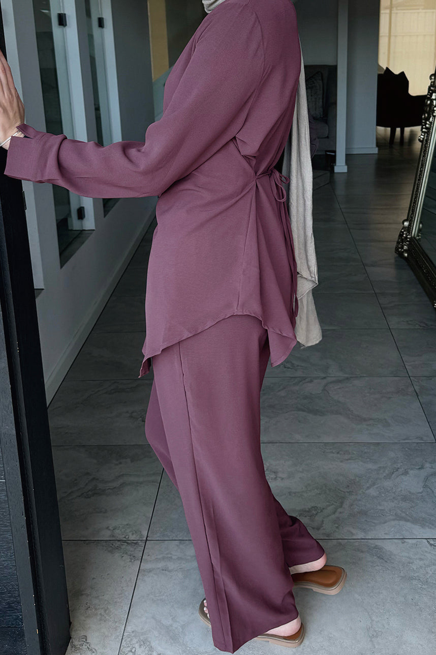 Novelle Relaxed Modest Lounge Ensemble 1089 – Plum