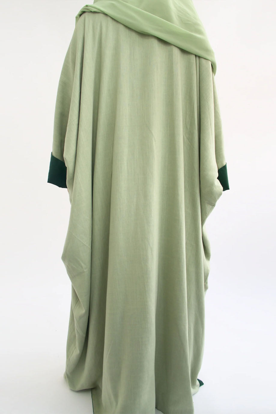 Celira Reversible Elegant Open Abaya Cardigan 736 – Green