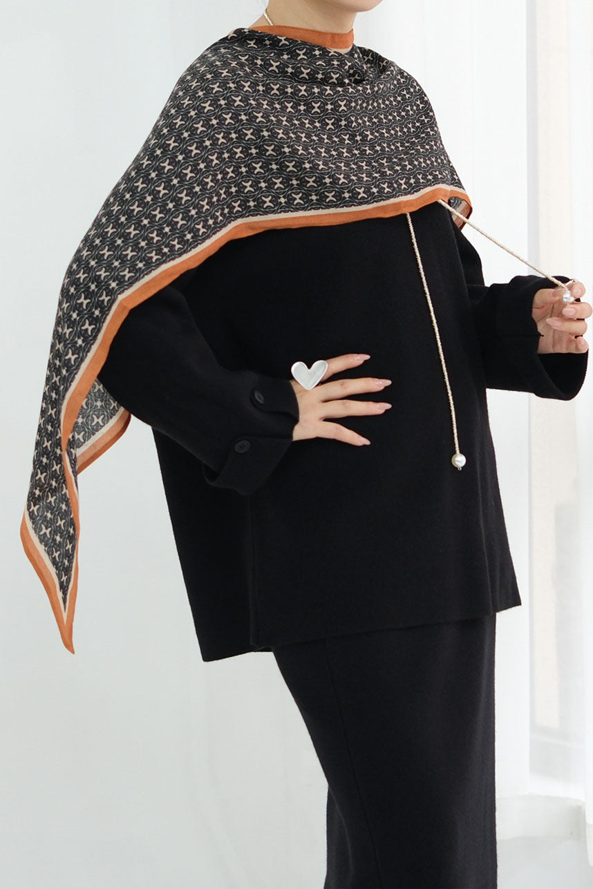 Serenya Thick-Knit Two-Piece Modest Set WDM005 – Black