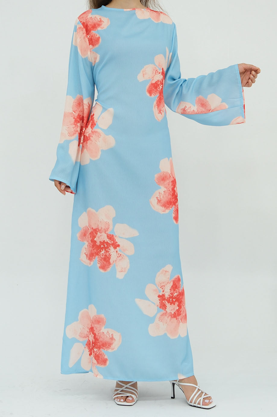 Floria Blossom Maxi Dress Abaya 1063 – Blue
