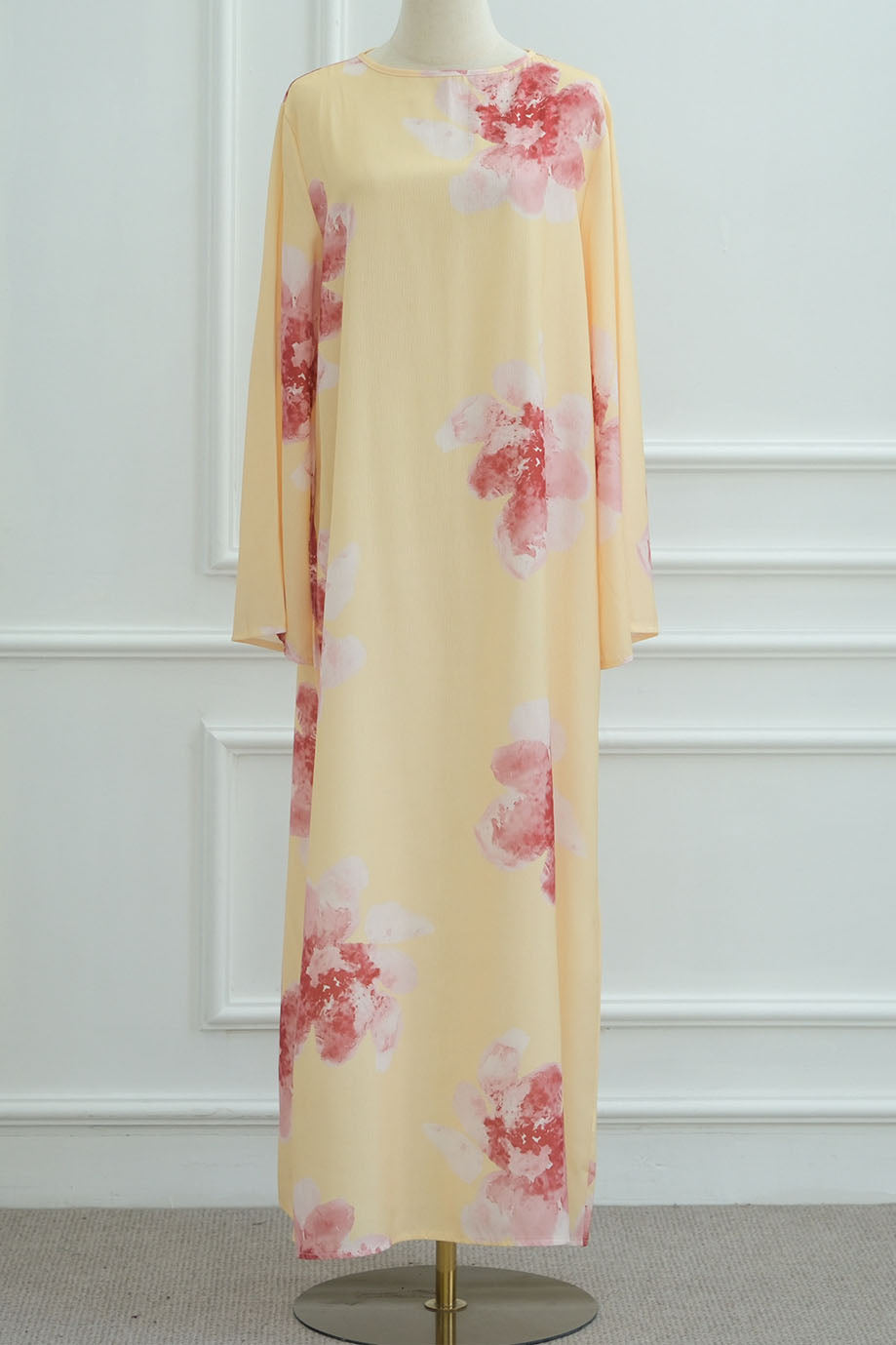 Floria Blossom Maxi Dress Abaya 1063 – Yellow