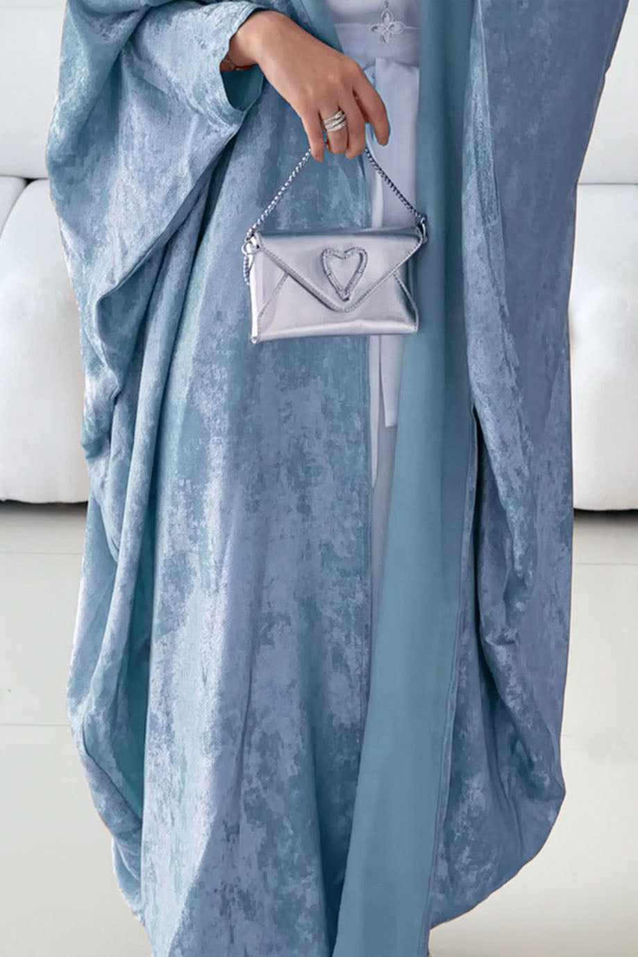 Lumira Elegant Open Abaya 796 –  Blue
