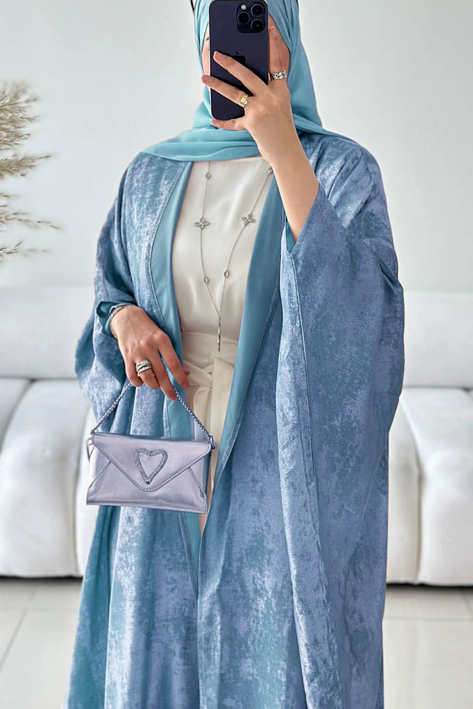 Lumira Elegant Open Abaya 796 –  Blue