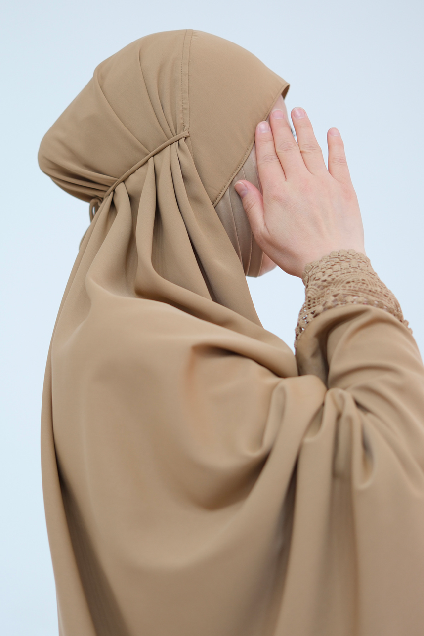 Dawnmist Lace Trim Modest Prayer Set 957 – Sand