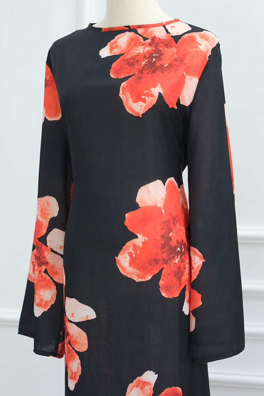 Floria Blossom Maxi Dress Abaya 1063 – Black