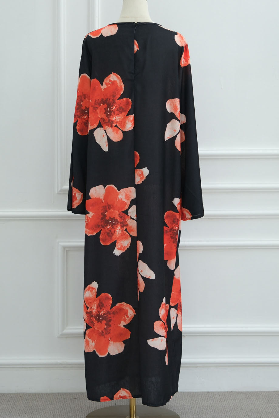 Floria Blossom Maxi Dress Abaya 1063 – Black