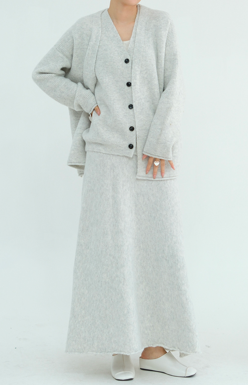 Hearth Soft-Knit Modest Three-Piece Set 010 – White